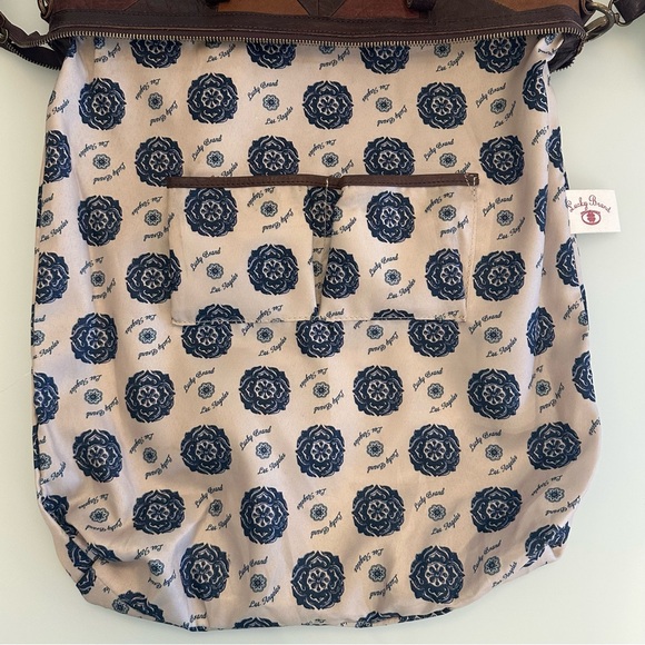 Lucky Brand | Brown Leather Patchwork Crossbody / Tote Bag - Picture 12 of 16